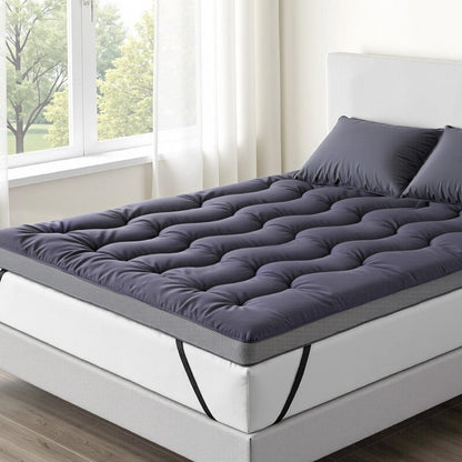 Giselle Furniture > Mattresses > Mattress Toppers Giselle 5cm Mattress Topper Pillowtop toppers Bamboo Charcoal Double