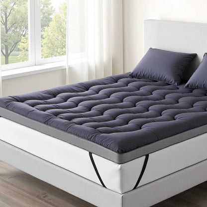 Giselle Furniture > Mattresses > Mattress Toppers Giselle 5cm Mattress Topper Pillowtop toppers Bamboo Charcoal King