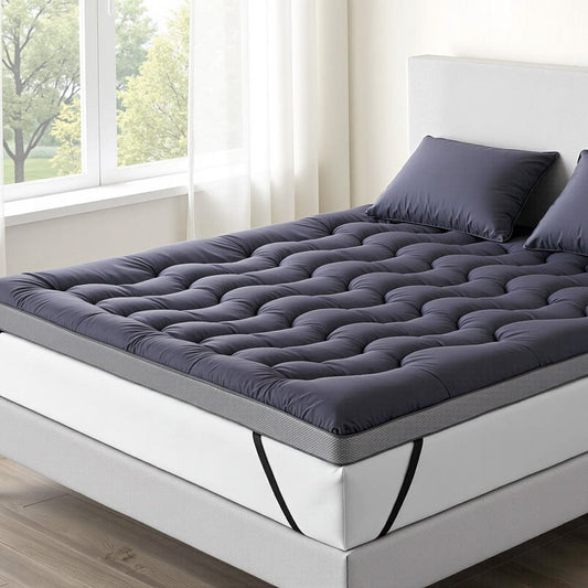 Giselle Furniture > Mattresses > Mattress Toppers Giselle 5cm Mattress Topper Pillowtop toppers Bamboo Charcoal King