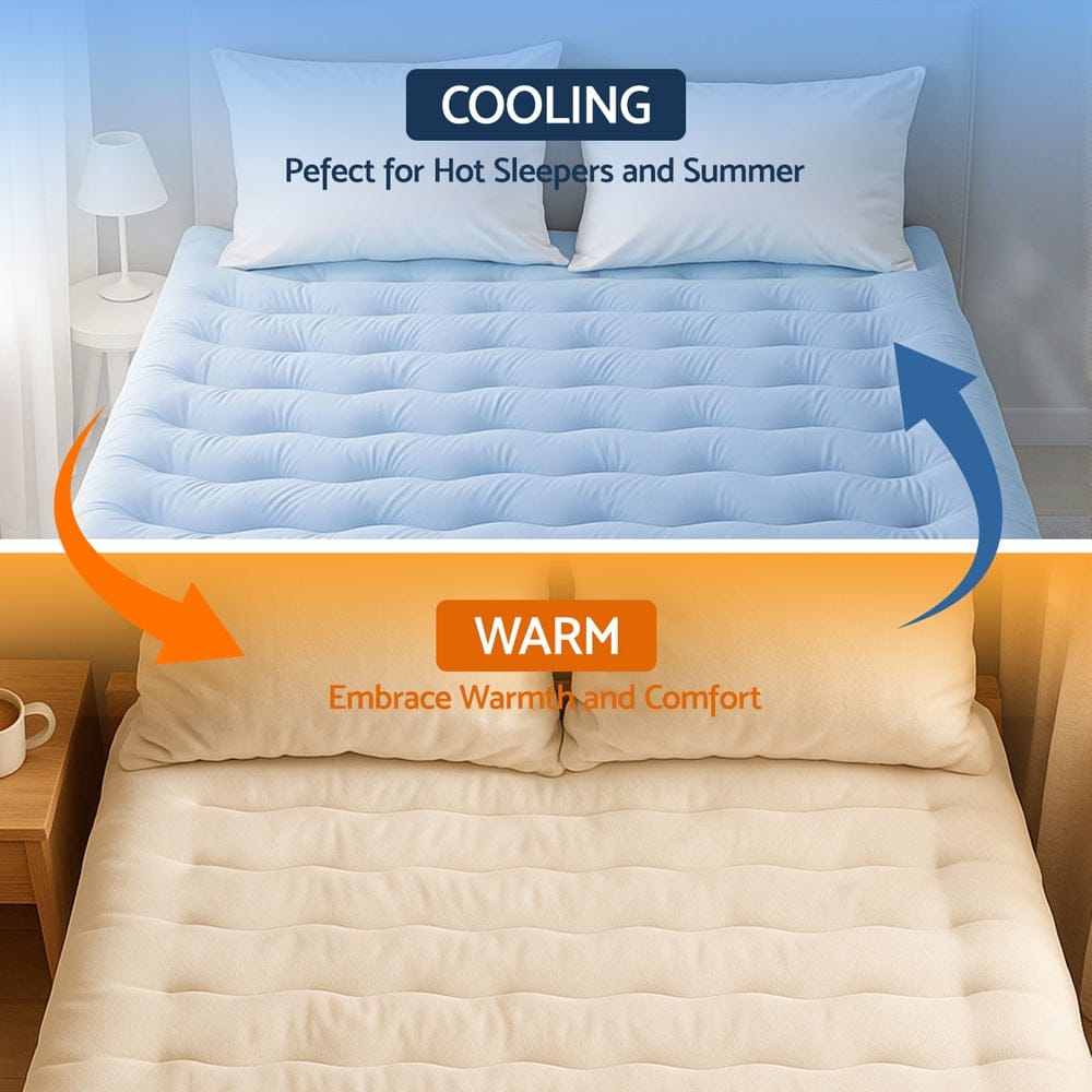 Giselle Furniture > Mattresses > Mattress Toppers Giselle 5cm Mattress Topper Pillowtop toppers Double-Sided Double