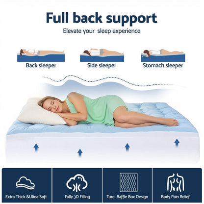 Giselle Furniture > Mattresses > Mattress Toppers Giselle 5cm Mattress Topper Pillowtop toppers Double-Sided Double