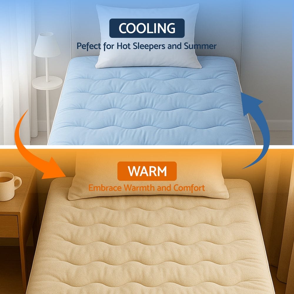 Giselle Furniture > Mattresses > Mattress Toppers Giselle 5cm Mattress Topper Pillowtop toppers Double-Sided King Single