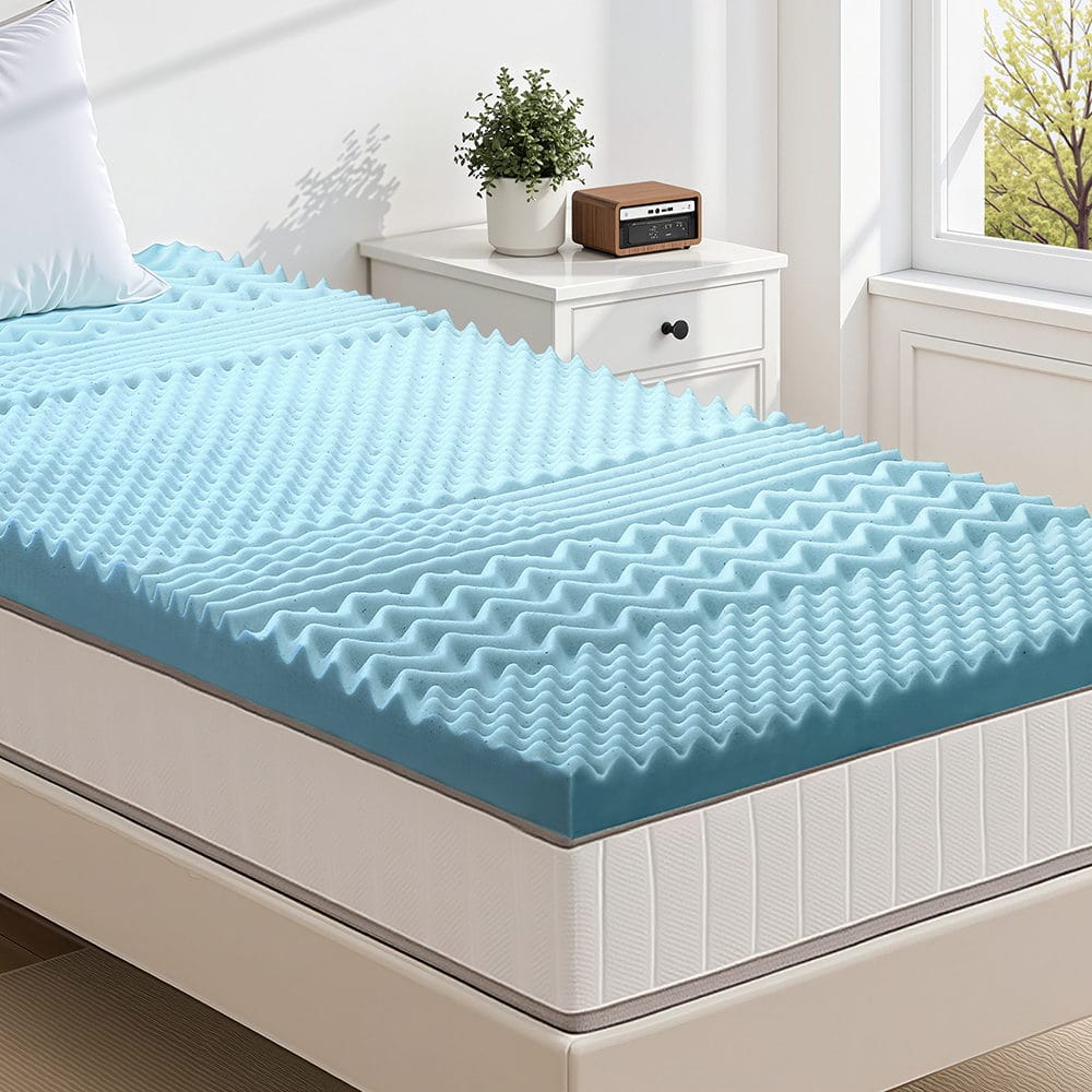 Giselle Furniture > Mattresses > Mattress Toppers Giselle Bedding 5cm Memory Foam Mattress Topper 7-Zone King Single