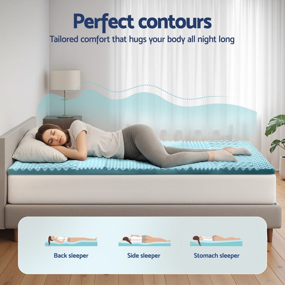 Giselle Furniture > Mattresses > Mattress Toppers Giselle Bedding 5cm Memory Foam Mattress Topper 7-Zone King Single