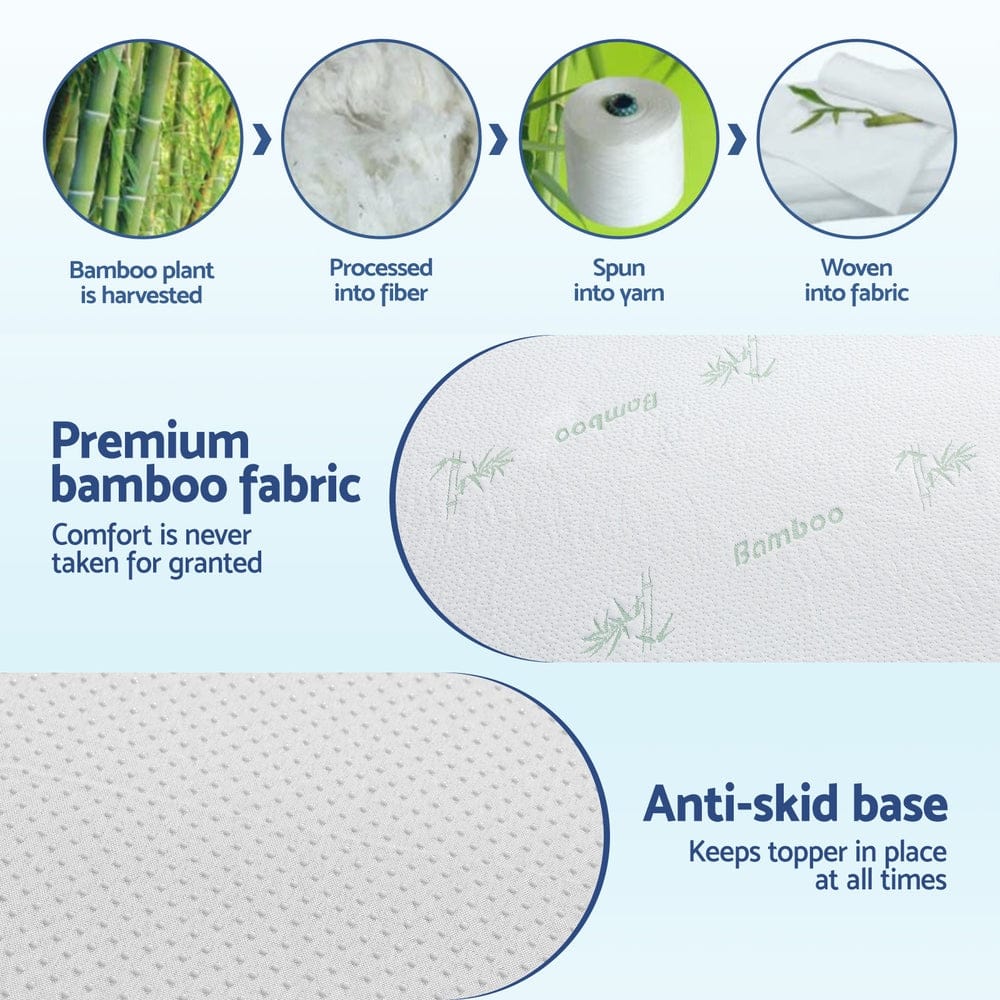 Giselle Furniture > Mattresses > Mattress Toppers Giselle Bedding 5cm Memory Foam Mattress Topper 7-Zone King Single