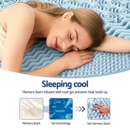Giselle Furniture > Mattresses > Mattress Toppers Giselle Bedding 5cm Memory Foam Mattress Topper 7-Zone King Single