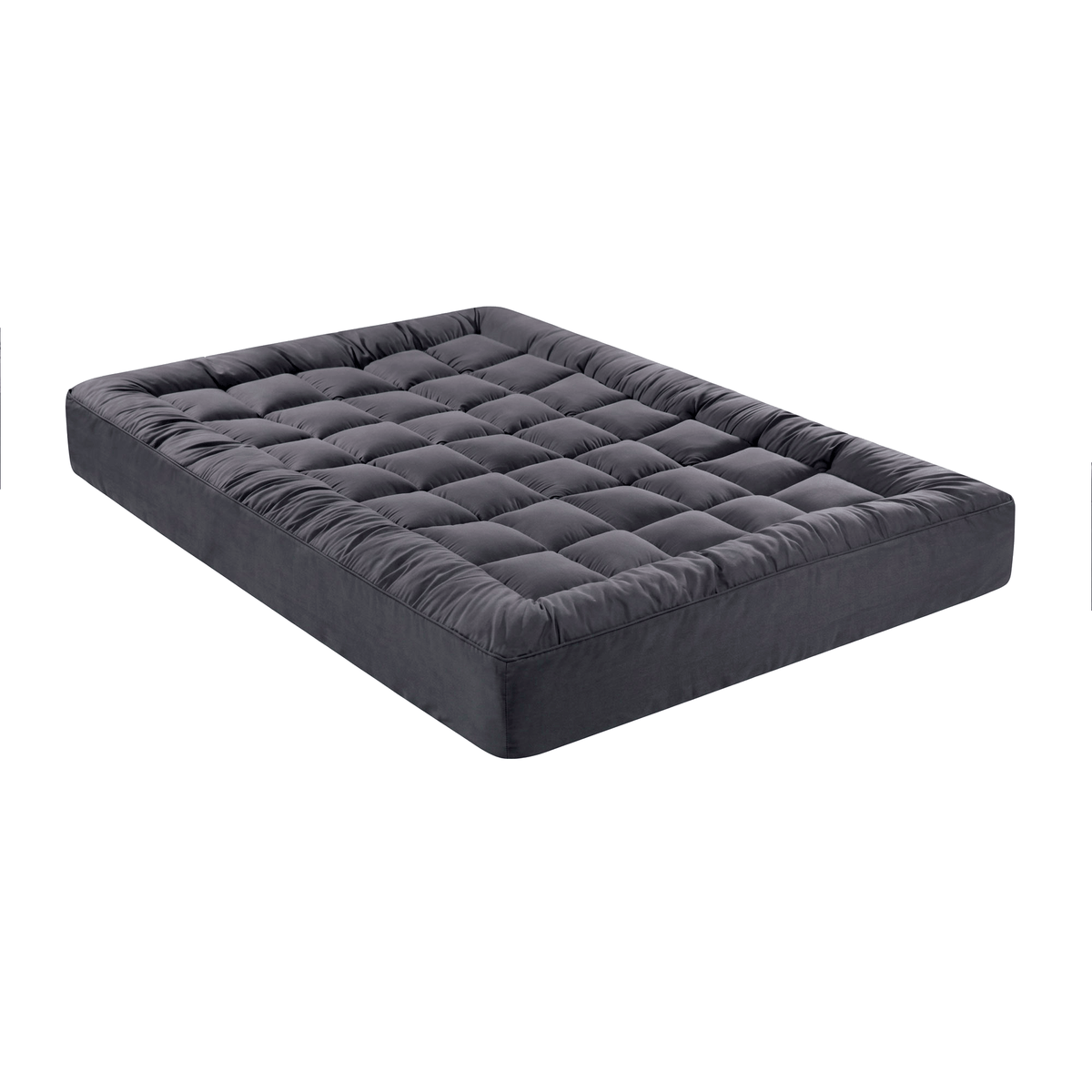 Giselle Furniture > Mattresses > Mattress Toppers Giselle Bedding Bamboo Charcoal Filling Pillowtop Topper 1000GSM 5cm Thick Pillowtop Pad for Back Pain Relief Washable with 45cm Deep Pocket Double