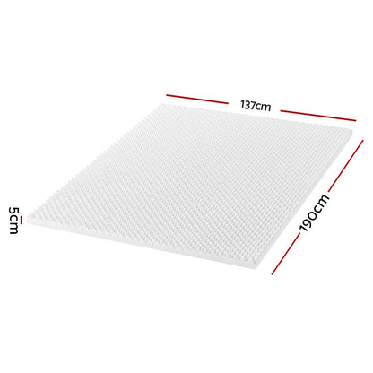 Giselle Furniture > Mattresses > Mattress Toppers Giselle Bedding Foam Mattress Topper Egg Crate 5cm Double