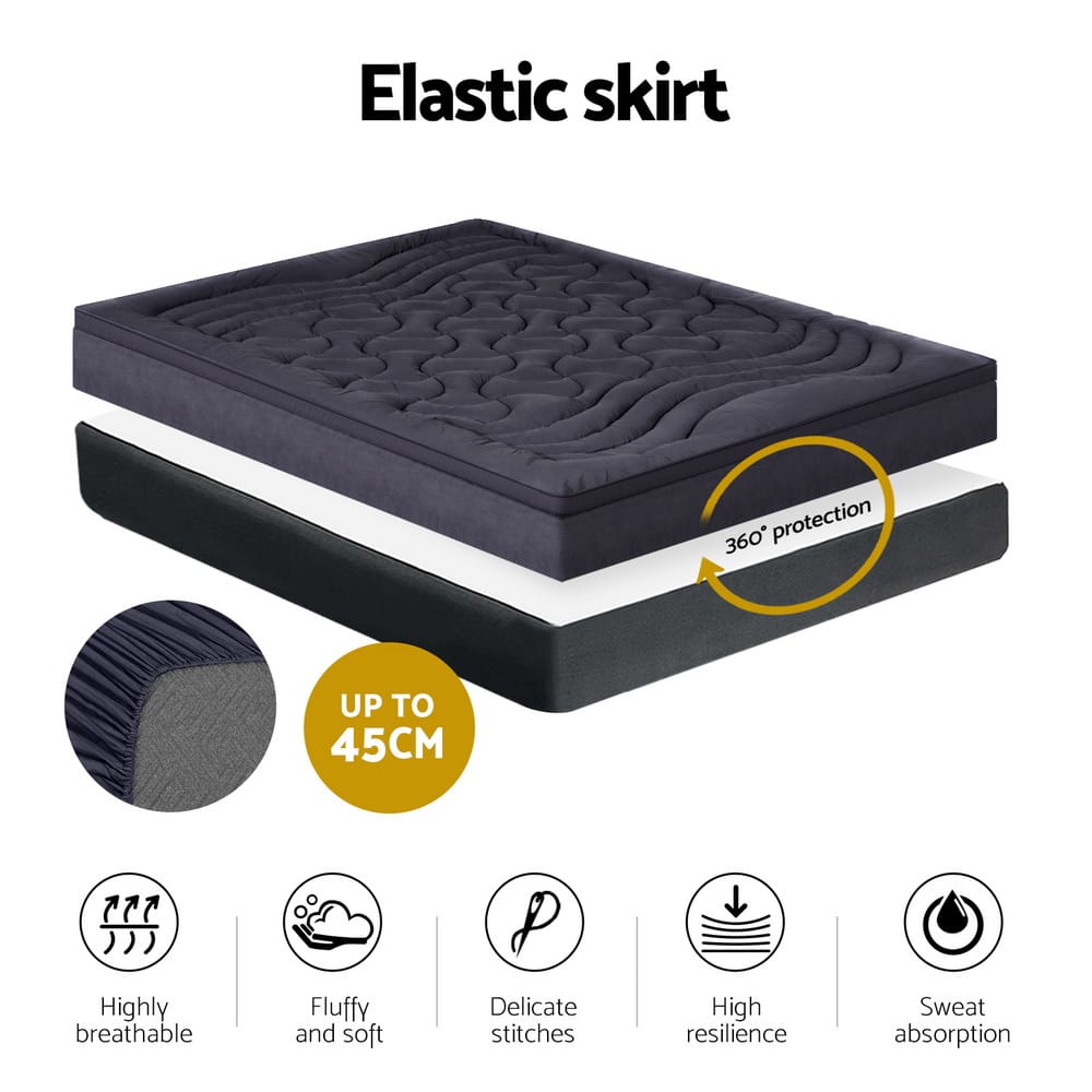Giselle Furniture > Mattresses > Mattress Toppers Giselle Bedding Mattress Topper Pillowtop 3-Zone Double