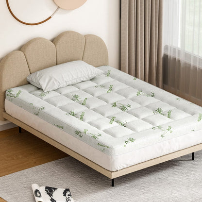 Giselle Furniture > Mattresses > Mattress Toppers Giselle Bedding Mattress Topper Pillowtop Bamboo 7.5cm Double