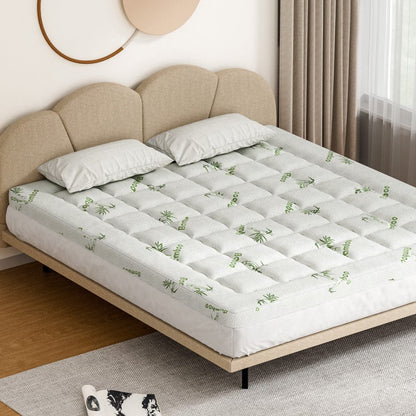 Giselle Furniture > Mattresses > Mattress Toppers Giselle Bedding Mattress Topper Pillowtop Bamboo 7.5cm King