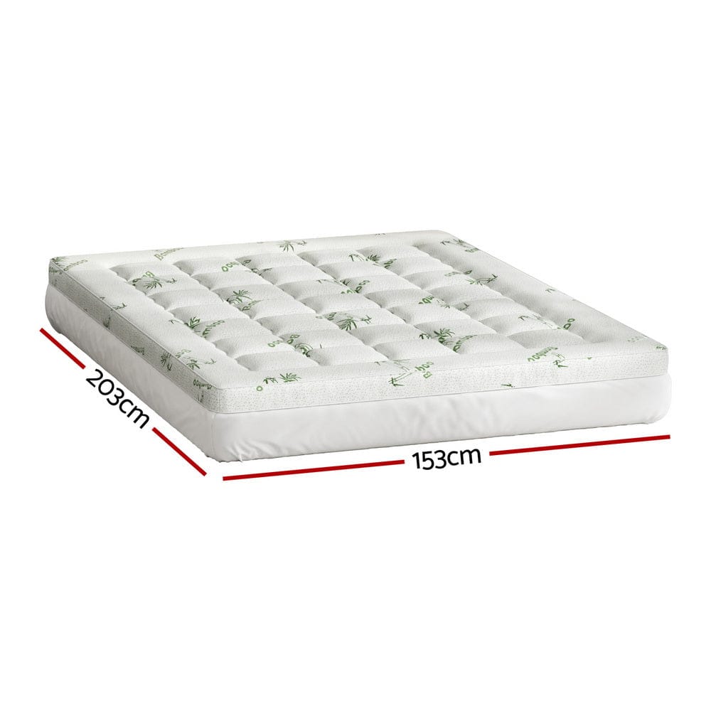 Giselle Furniture > Mattresses > Mattress Toppers Giselle Bedding Mattress Topper Pillowtop Bamboo 7.5cm Queen