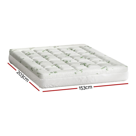 Giselle Furniture > Mattresses > Mattress Toppers Giselle Bedding Mattress Topper Pillowtop Bamboo 7.5cm Queen