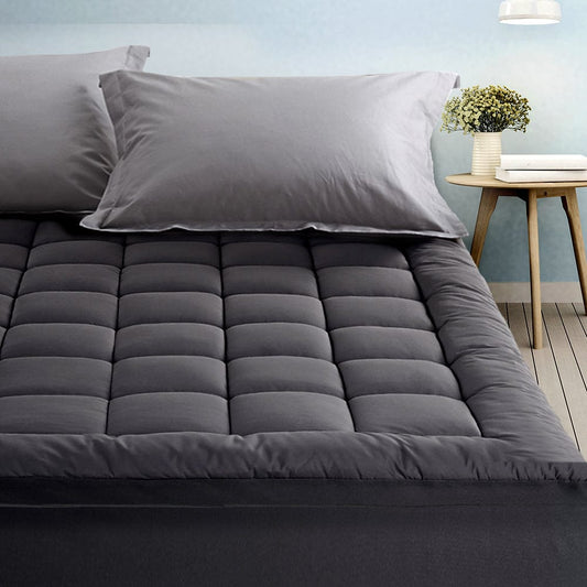 Giselle Furniture > Mattresses > Mattress Toppers Giselle Bedding Mattress Topper Pillowtop Bamboo Charcoal King