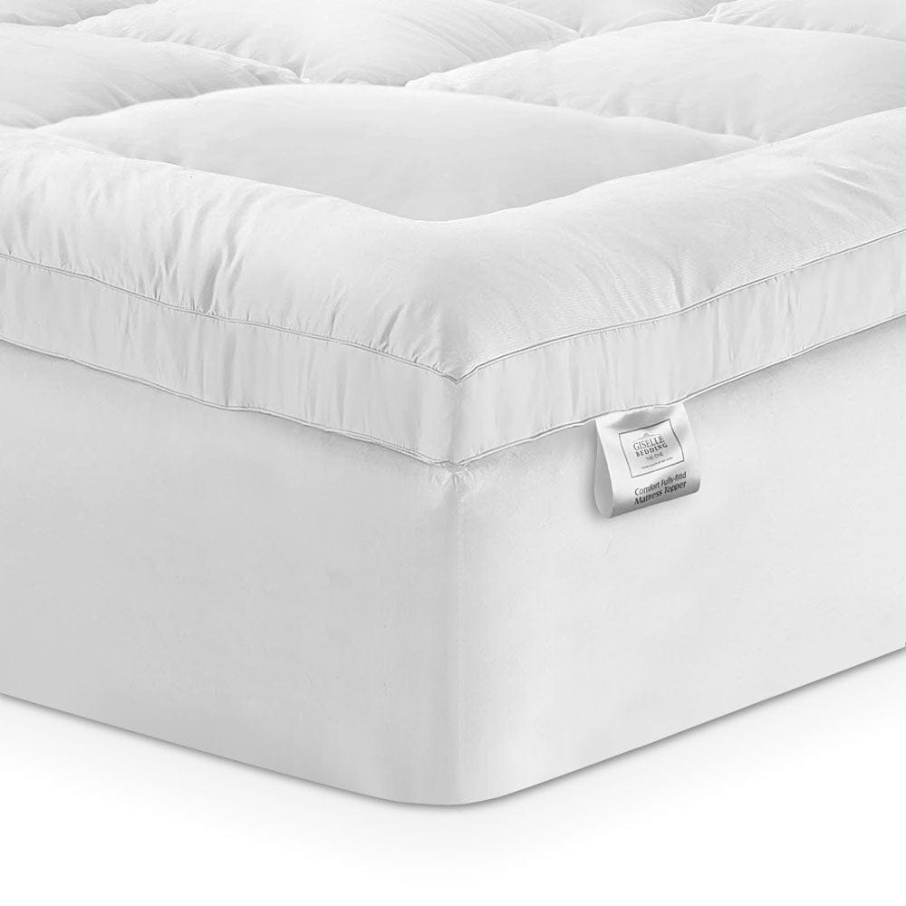 Giselle Furniture > Mattresses > Mattress Toppers Giselle Bedding Mattress Topper Pillowtop Bamboo King Single