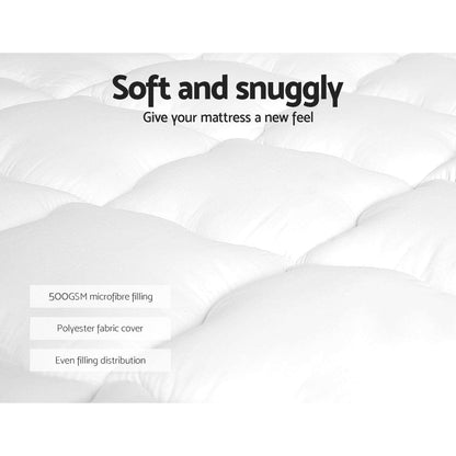 Giselle Furniture > Mattresses > Mattress Toppers Giselle Bedding Mattress Topper Pillowtop - King