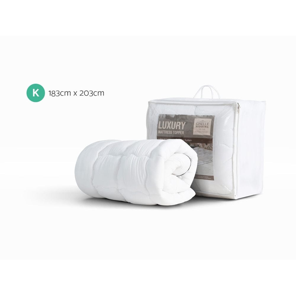 Giselle Furniture > Mattresses > Mattress Toppers Giselle Bedding Mattress Topper Pillowtop - King