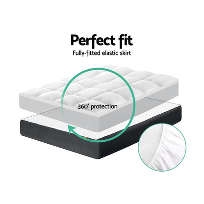 Giselle Furniture > Mattresses > Mattress Toppers Giselle Bedding Mattress Topper Pillowtop Protector Pad King