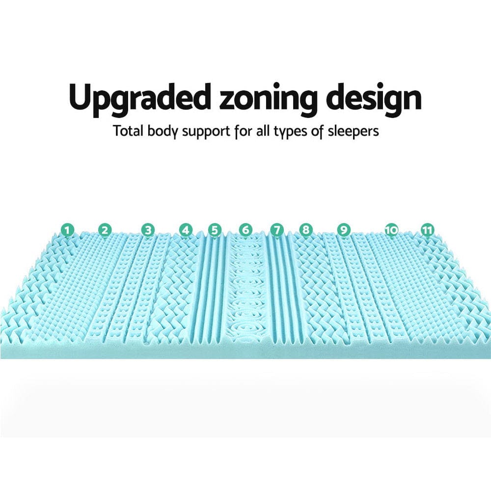 Giselle Furniture > Mattresses > Mattress Toppers Giselle Bedding Memory Foam Mattress Topper 11-Zone 8cm Single