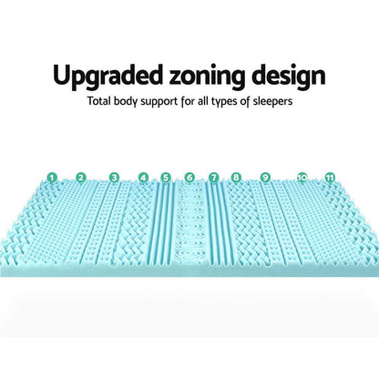 Giselle Furniture > Mattresses > Mattress Toppers Giselle Bedding Memory Foam Mattress Topper 11-Zone 8cm Single