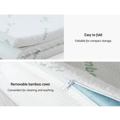 Giselle Furniture > Mattresses > Mattress Toppers Giselle Bedding Memory Foam Mattress Topper 11-Zone 8cm Single