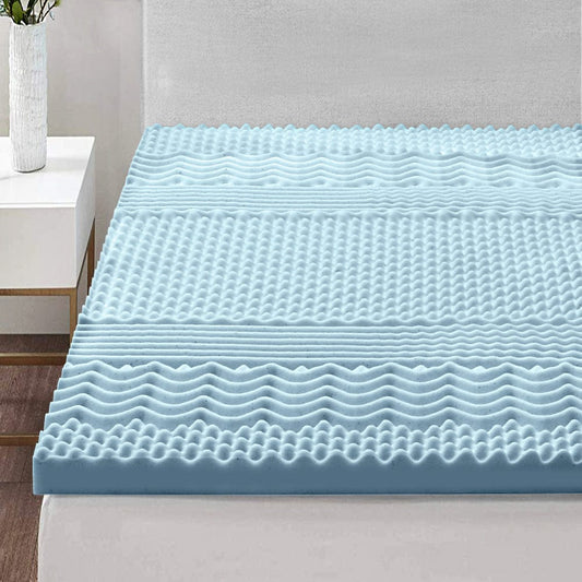 Giselle Furniture > Mattresses > Mattress Toppers Giselle Bedding Memory Foam Mattress Topper 7-Zone 5cm Double