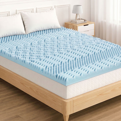Giselle Furniture > Mattresses > Mattress Toppers Giselle Bedding Memory Foam Mattress Topper 7-Zone 5cm Double