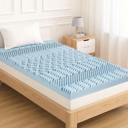 Giselle Furniture > Mattresses > Mattress Toppers Giselle Bedding Memory Foam Mattress Topper 7-Zone 8cm Single