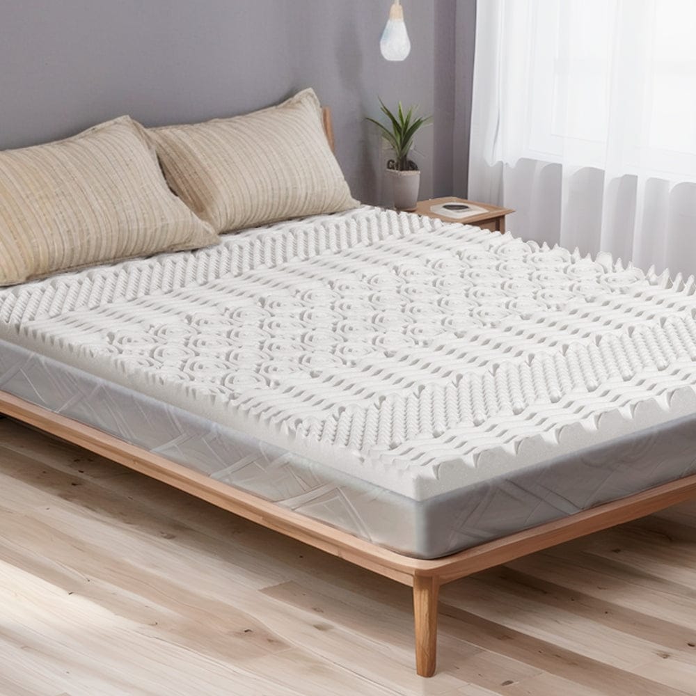 Giselle Furniture > Mattresses > Mattress Toppers Giselle Bedding Memory Foam Mattress Topper 7-Zone Airflow Pad 8cm Single White