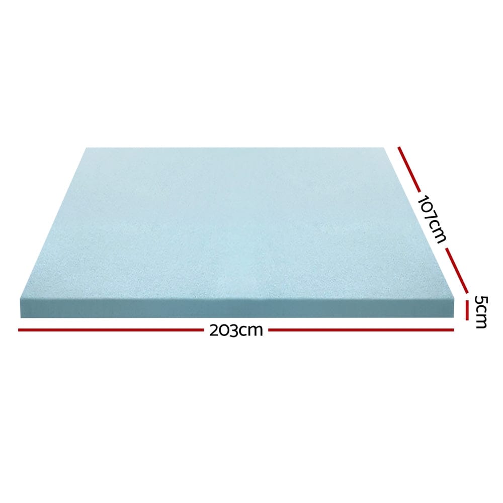 Giselle Furniture > Mattresses > Mattress Toppers Giselle Bedding Memory Foam Mattress Topper Cool Gel 5cm King Single