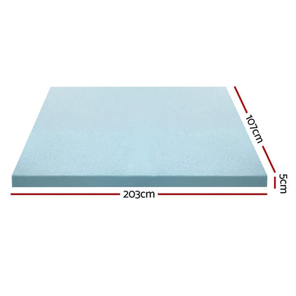 Giselle Furniture > Mattresses > Mattress Toppers Giselle Bedding Memory Foam Mattress Topper Cool Gel 5cm King Single