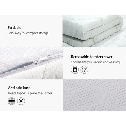 Giselle Furniture > Mattresses > Mattress Toppers Giselle Bedding Memory Foam Mattress Topper Cool Gel 8cm Single