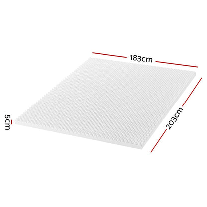 Giselle Furniture > Mattresses > Mattress Toppers Giselle Bedding Memory Foam Mattress Topper Egg Crate 5cm King