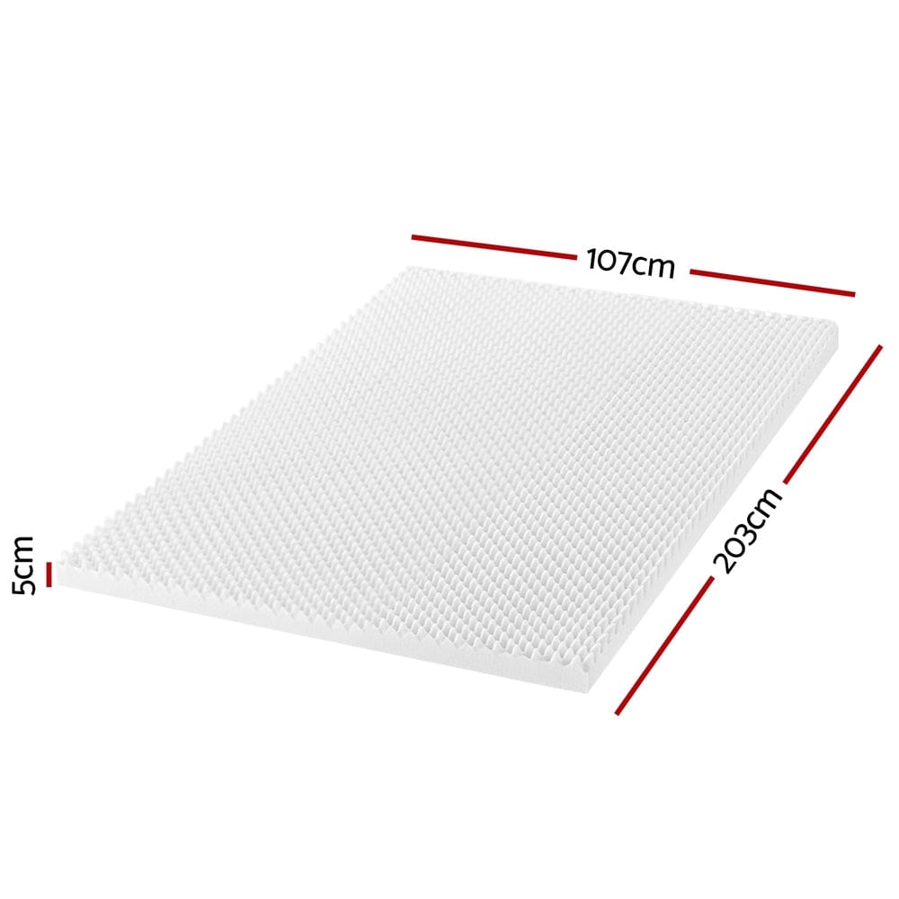 Giselle Furniture > Mattresses > Mattress Toppers Giselle Bedding Memory Foam Mattress Topper Egg Crate 5cm King Single