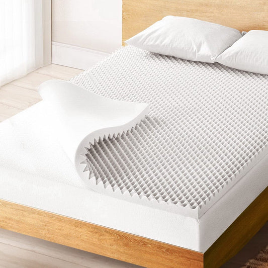 Giselle Furniture > Mattresses > Mattress Toppers Giselle Bedding Memory Foam Mattress Topper Egg Crate 5cm Single