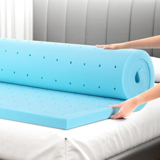 Giselle Furniture > Mattresses > Mattress Toppers Giselle Bedding Memory Foam Mattress Topper Ventilated Cool Gel 5cm King Single