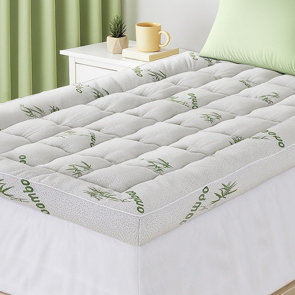 Giselle Furniture > Mattresses > Mattress Toppers Giselle Mattress Topper 11cm Pillowtop toppers Bamboo King Single