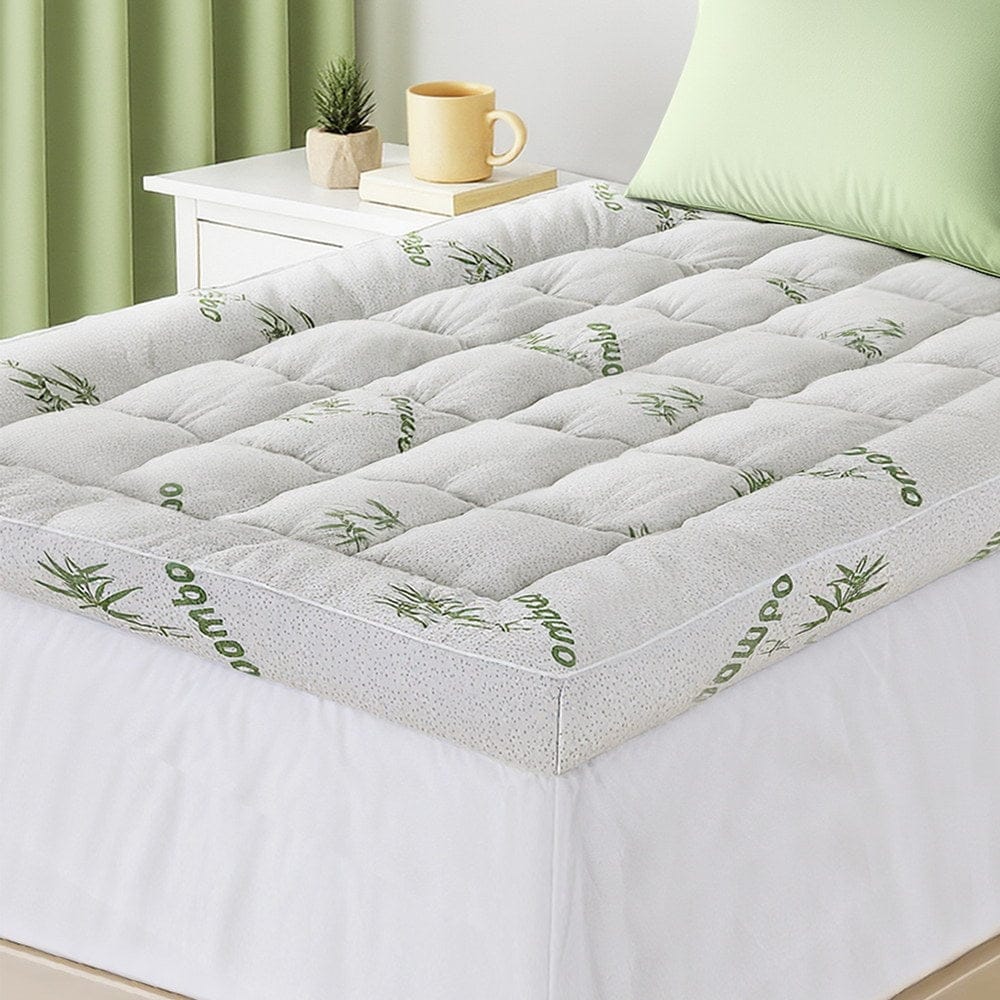 Giselle Furniture > Mattresses > Mattress Toppers Giselle Mattress Topper 11cm Pillowtop toppers Bamboo Single