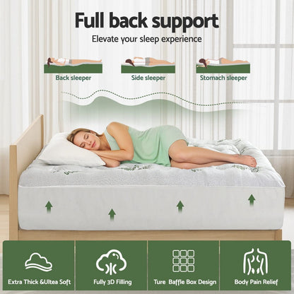 Giselle Furniture > Mattresses > Mattress Toppers Giselle Mattress Topper 5cm Pillowtop toppers Bamboo Double