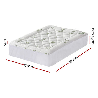 Giselle Furniture > Mattresses > Mattress Toppers Giselle Mattress Topper 5cm Pillowtop toppers Bamboo Double