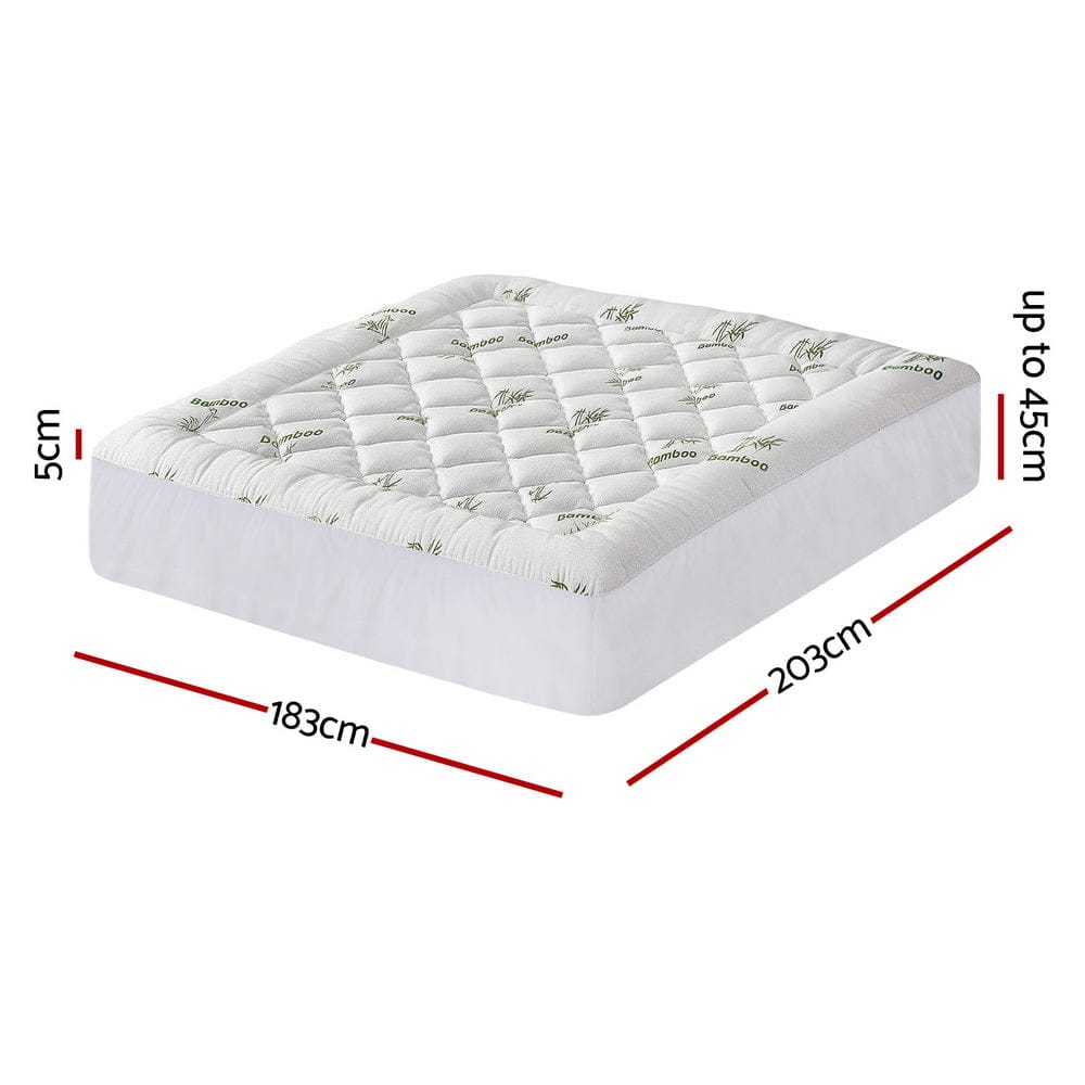 Giselle Furniture > Mattresses > Mattress Toppers Giselle Mattress Topper 5cm Pillowtop toppers Bamboo King