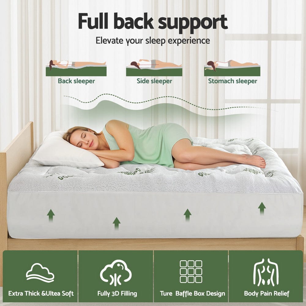 Giselle Furniture > Mattresses > Mattress Toppers Giselle Mattress Topper 5cm Pillowtop toppers Bamboo King