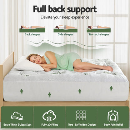 Giselle Furniture > Mattresses > Mattress Toppers Giselle Mattress Topper 5cm Pillowtop toppers Bamboo King