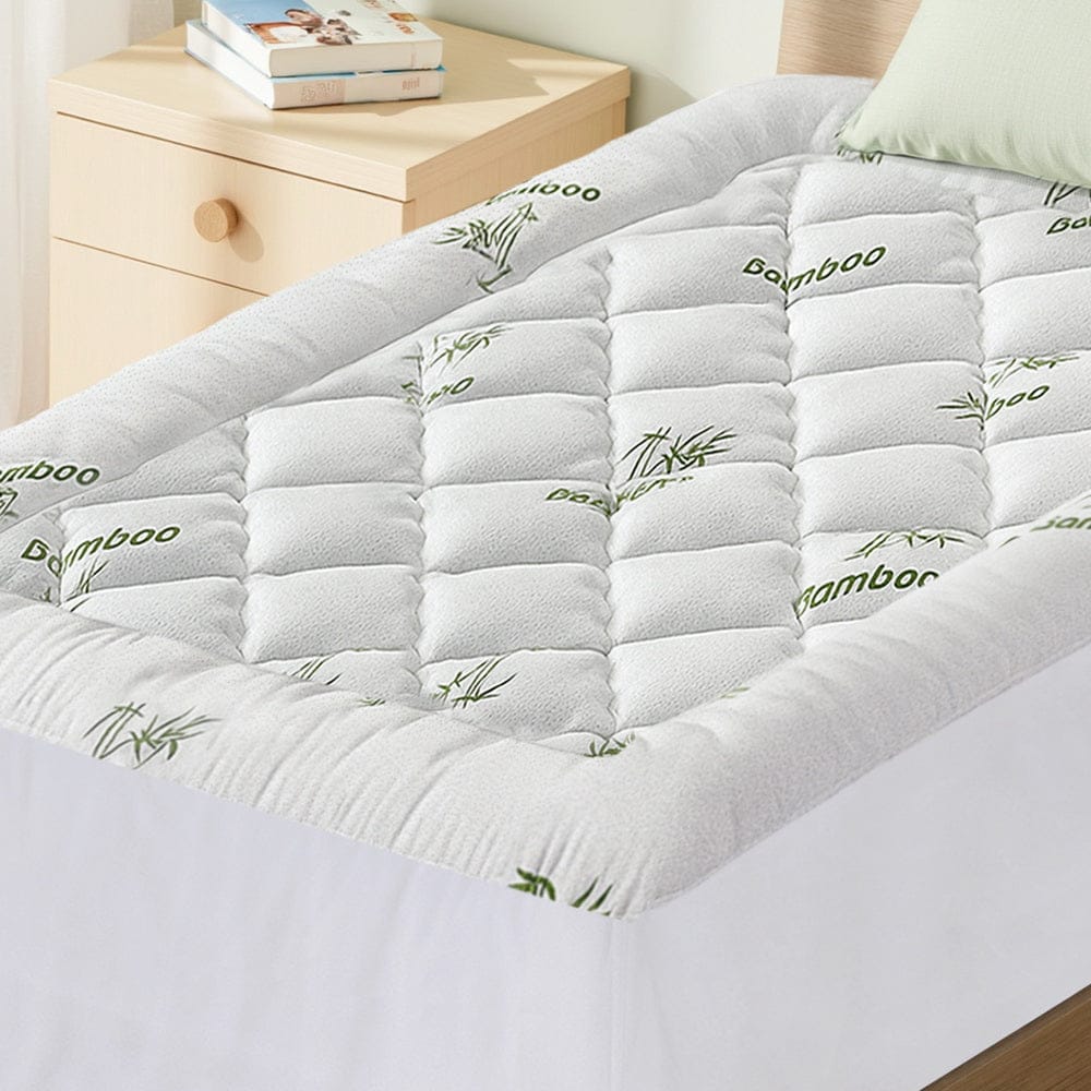 Giselle Furniture > Mattresses > Mattress Toppers Giselle Mattress Topper 5cm Pillowtop toppers Bamboo King Single