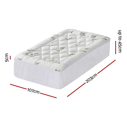 Giselle Furniture > Mattresses > Mattress Toppers Giselle Mattress Topper 5cm Pillowtop toppers Bamboo King Single