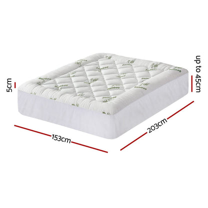 Giselle Furniture > Mattresses > Mattress Toppers Giselle Mattress Topper 5cm Pillowtop toppers Bamboo Queen
