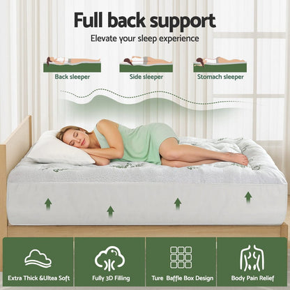Giselle Furniture > Mattresses > Mattress Toppers Giselle Mattress Topper 5cm Pillowtop toppers Bamboo Queen