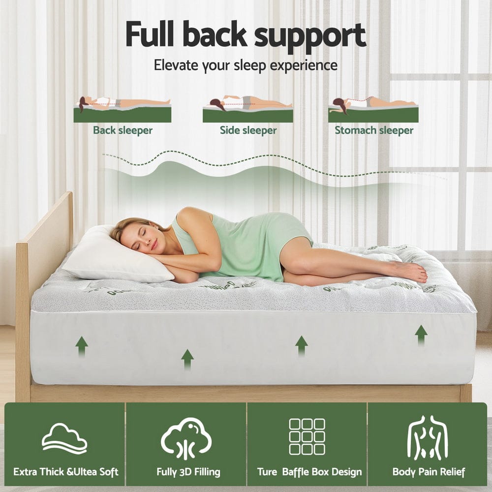 Giselle Furniture > Mattresses > Mattress Toppers Giselle Mattress Topper 5cm Pillowtop toppers Bamboo Single