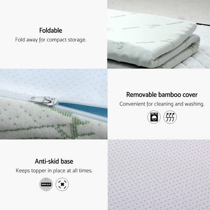 Giselle Furniture > Mattresses > Mattress Toppers Giselle Memory Foam Mattress Topper 7-Zone 8cm King Single