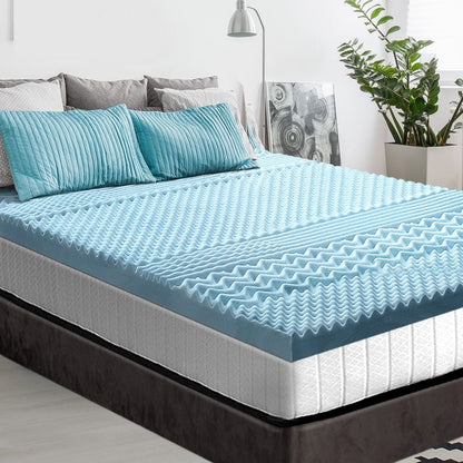 Giselle Furniture > Mattresses > Mattress Toppers Giselle Memory Foam Mattress Topper 7-Zone 8cm King Single